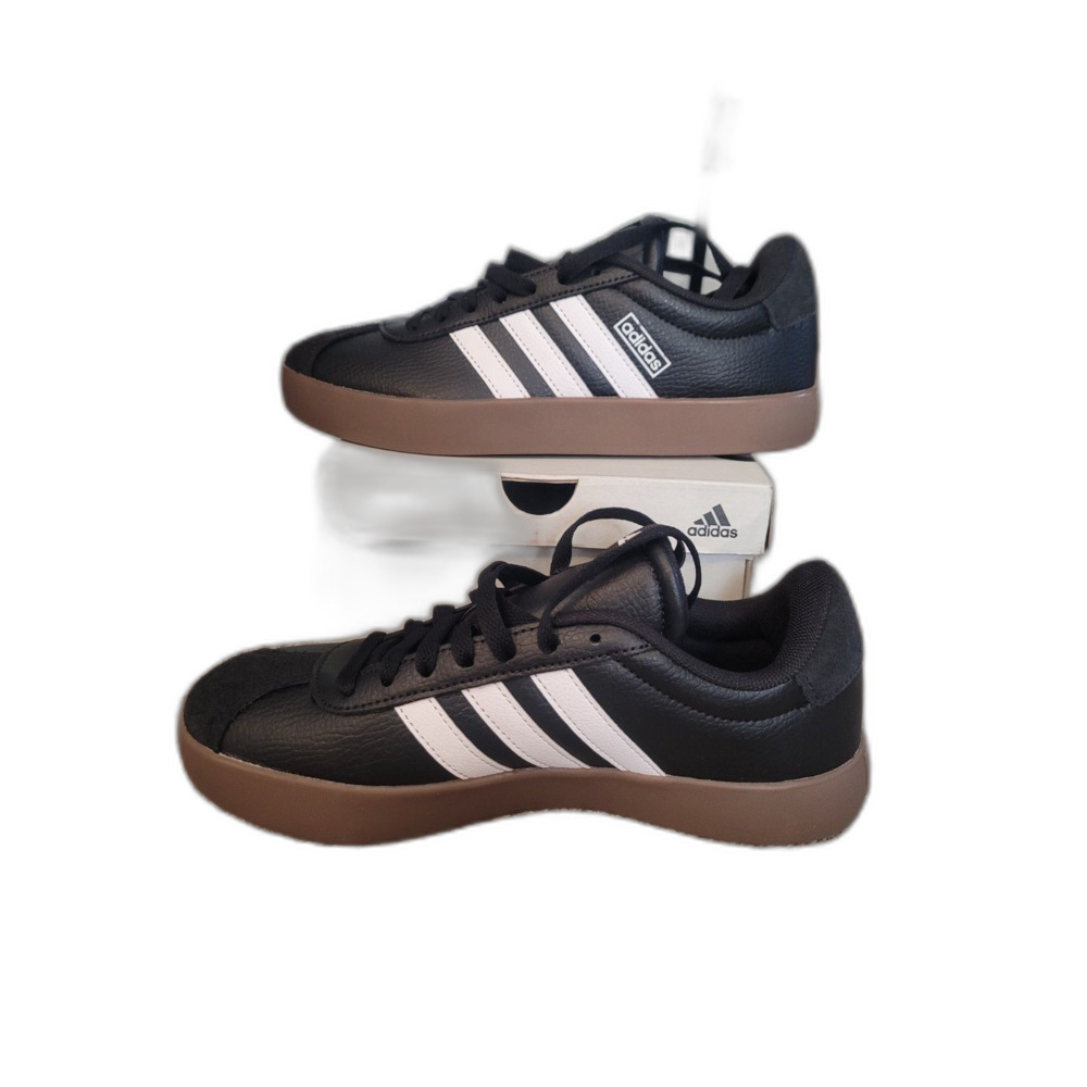 Adidas VL Court 3.0 Women's Sneakers Black White Gum Sole Shoes NEW IN BOX